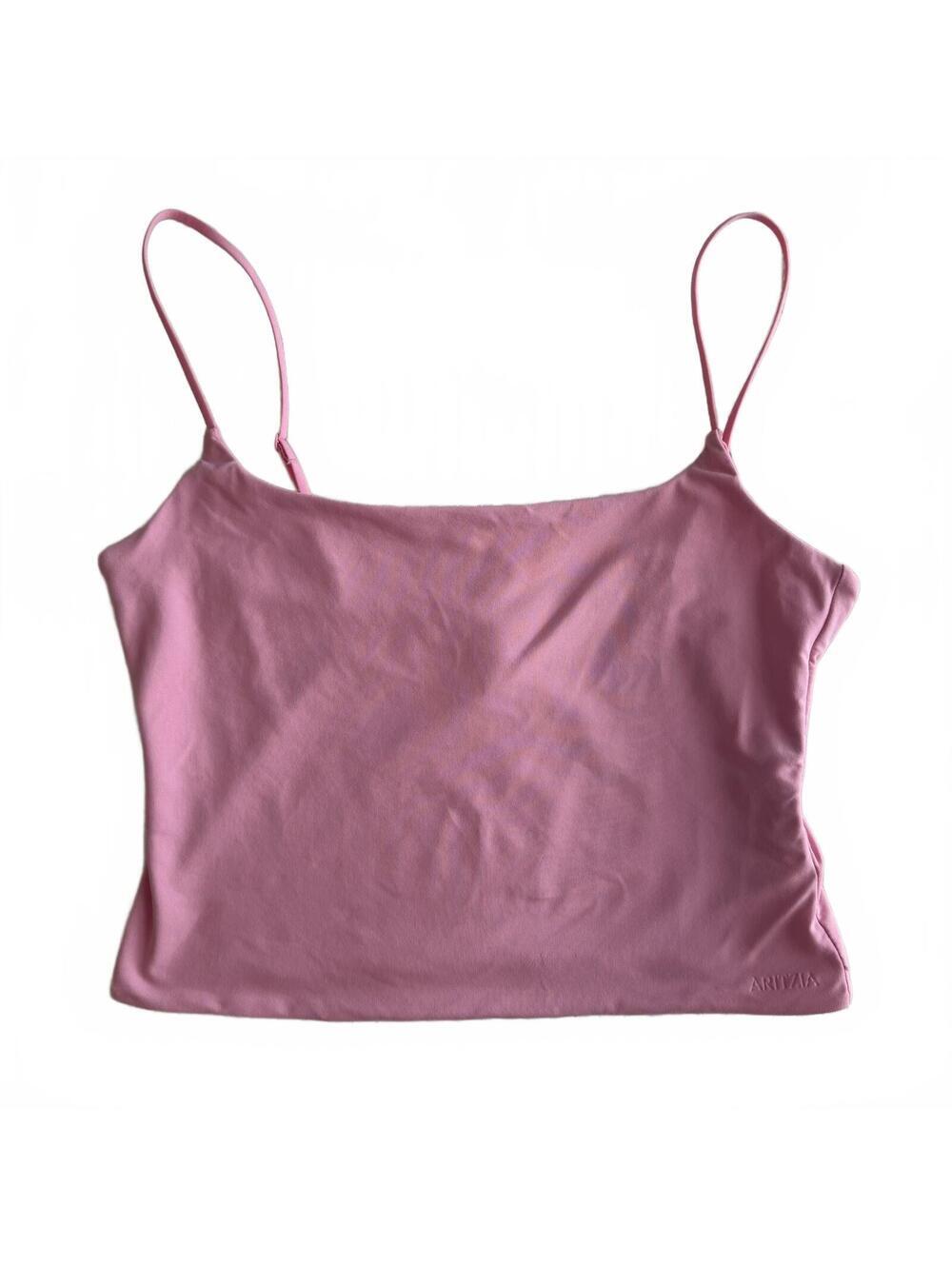 NWOT Aritzia Original Contour Presence Waist Cami Tank Jellybean Pink Size L